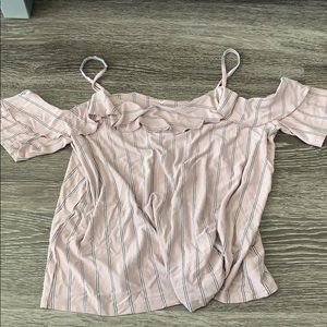 Half tank top half off the shoulder blouse